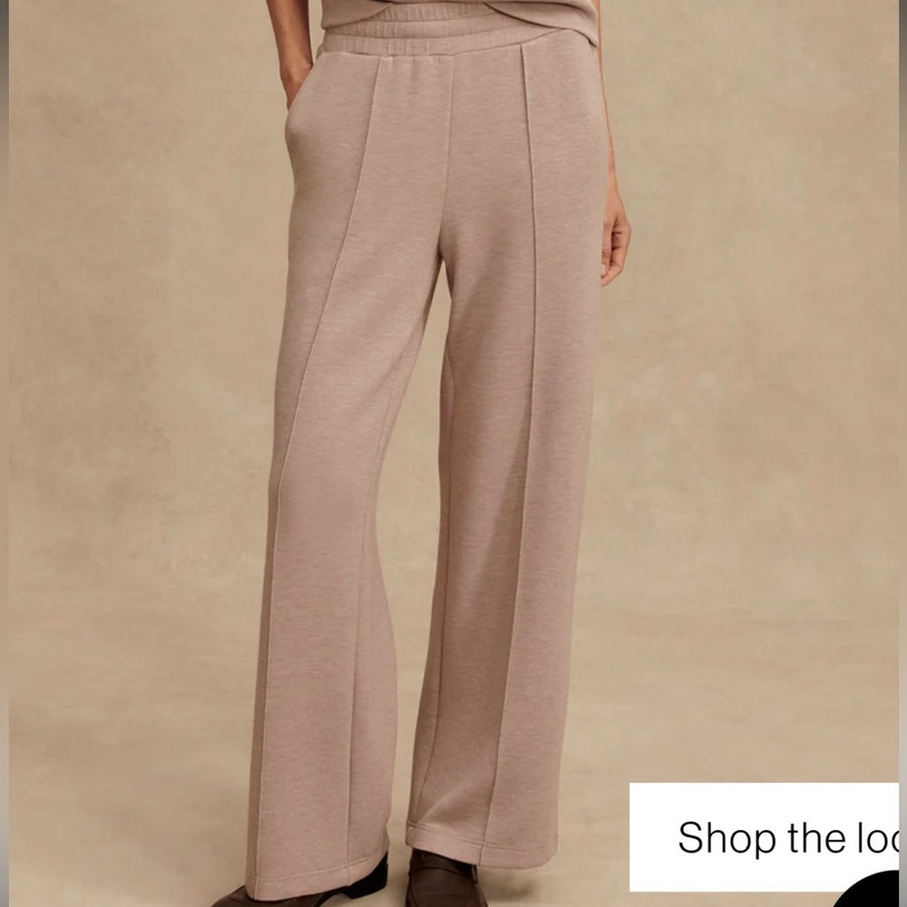 Varley Wide Leg Pant 30 Taupe Marl